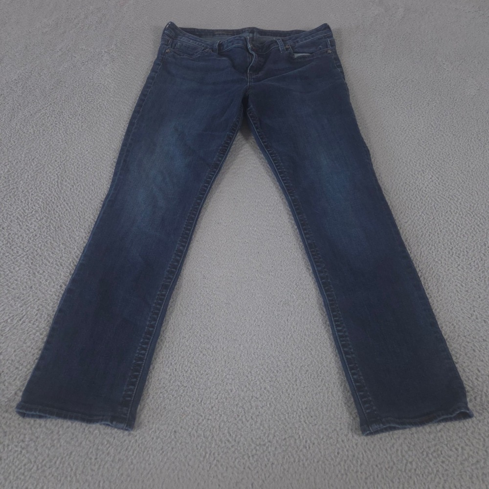 Kut from the Kloth Jeans Womens 16 Blue Straight Leg Dark Wash Stretch‎ Denim